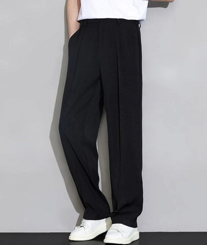 Ice Silk Men's Casual Straight Pants Fashion