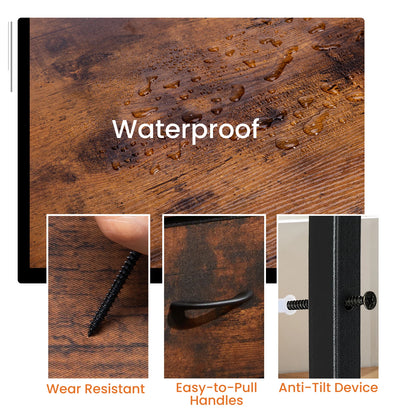 Table Storage Closet Chest Display 2 Fabric Drawers