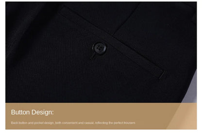 Double Pleated Waist Fleece Winter Suit Pants