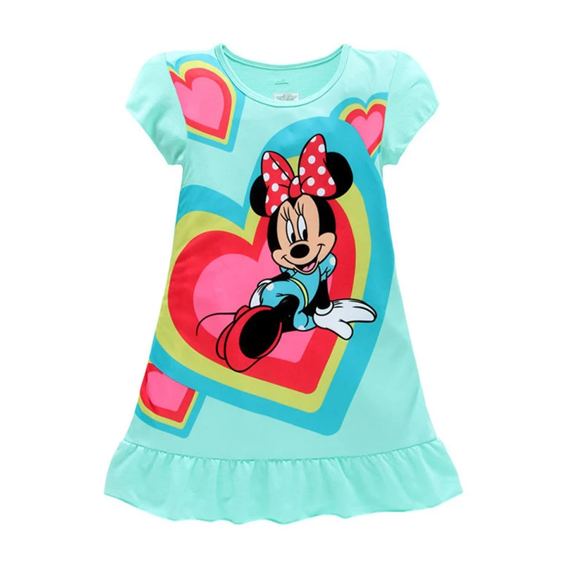 Elsa Cartoon Minnie Party Dresses Pajamas
