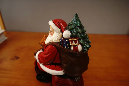 Santa Claus Statue Home Resin Sculpture Decoration