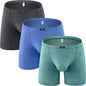 Men's Long Leg Boxer Briefs Sexy Bulge Trunks