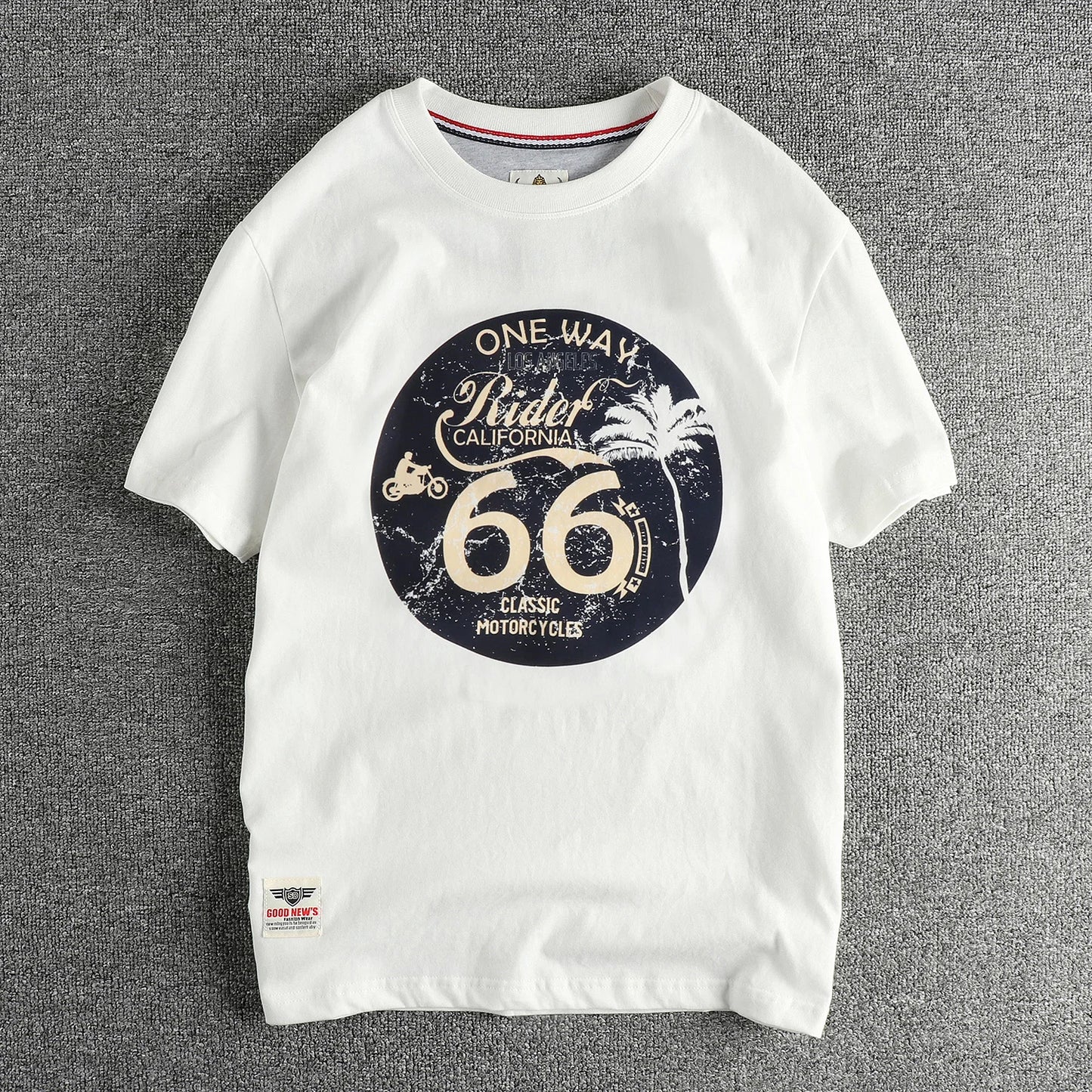 American Retro Short Sleeve O-neck T-shirt