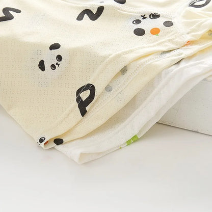 4PCSThin  Mesh Breathable Boys Antibacterial Cartoon Underwear
