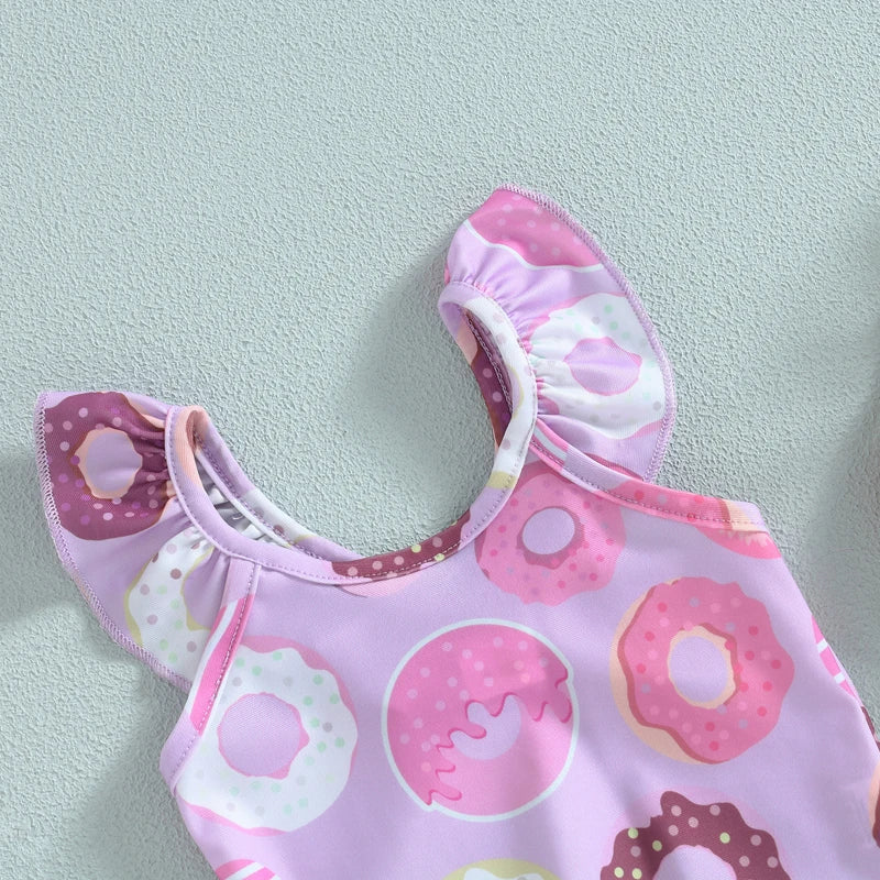 Infant Baby Girls Swimsuit Cute Donut Print
