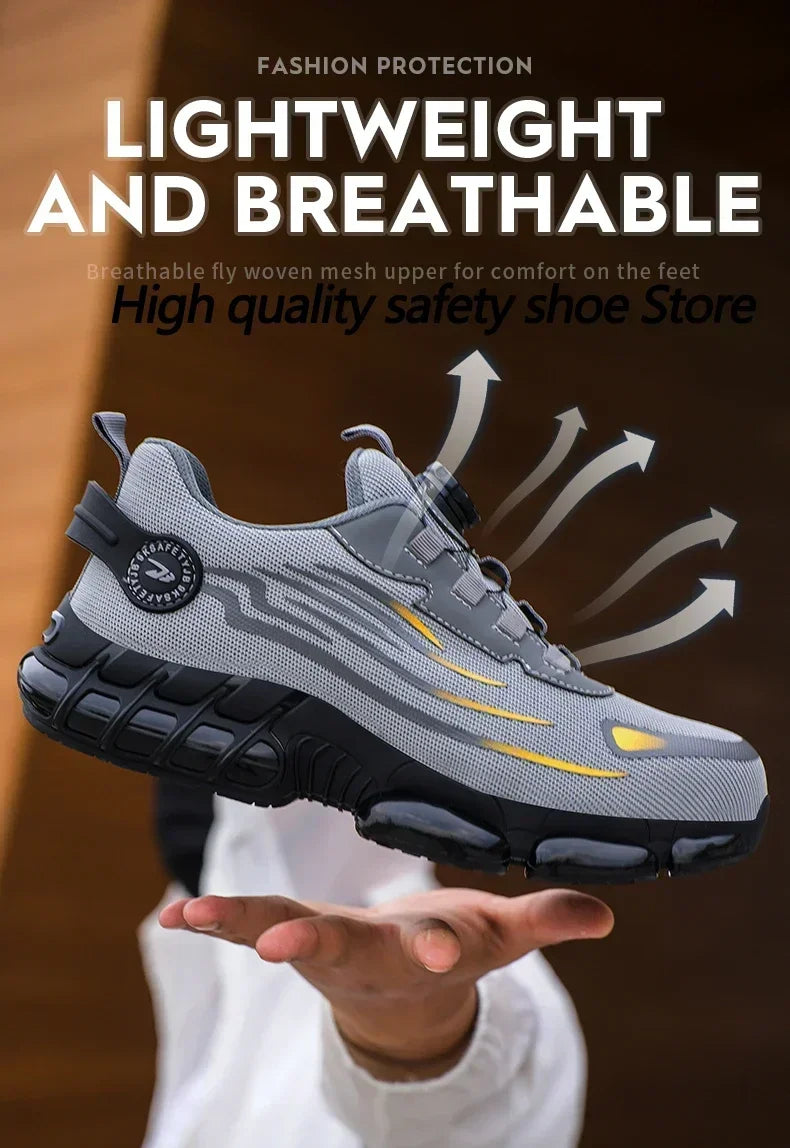 Safety Shoes Men Anti-smash Anti-puncture Work Shoes