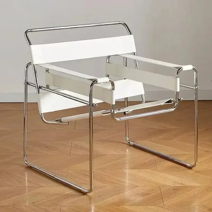 Single Chair Network Red Bauhaus Saddle Leather
