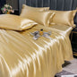 Silk Duvet Cover Bed Sheet Pillowcase Luxury