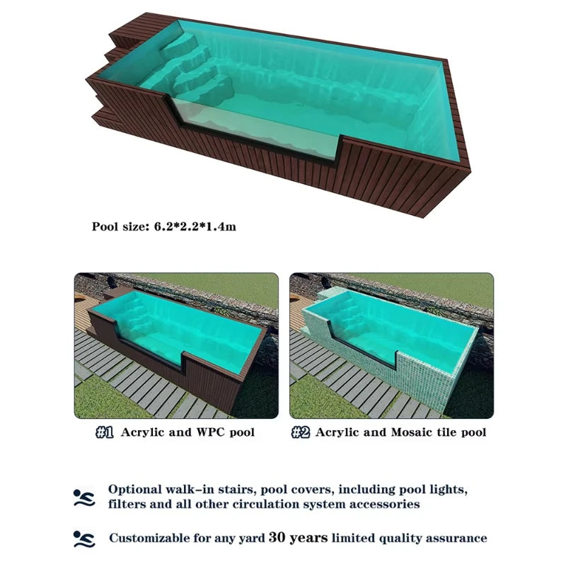 Prefab Modular Container Swimming Pool Above Ground