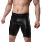 Long Men Faux Leather Boxers Shorts