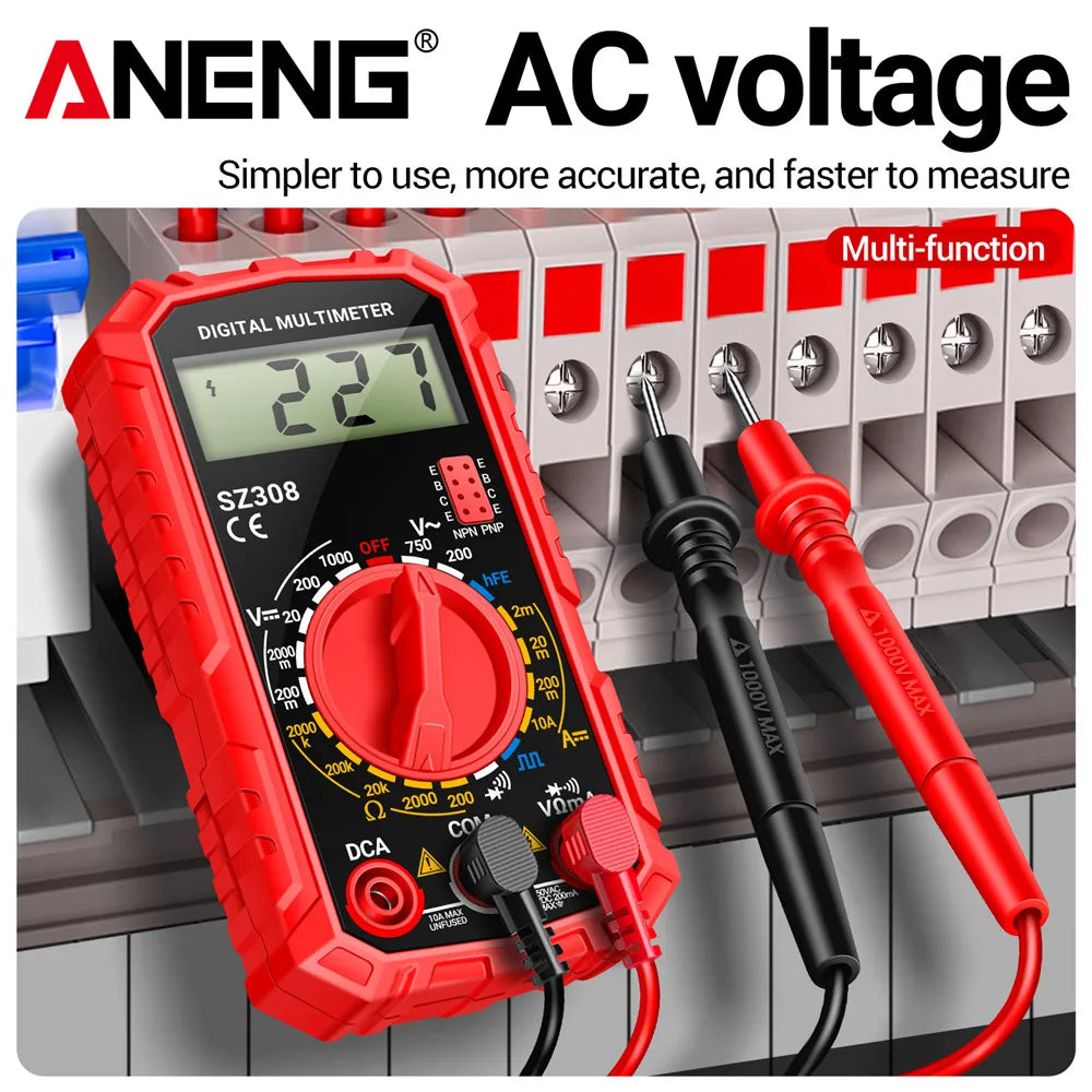 Digital Multimeter   AC/DC Current Meter Voltage Resistance