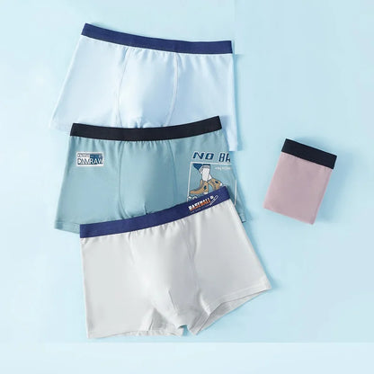 4 Pcs New young boys Underwear Boxer Briefs Teenager