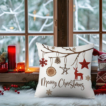 Christmas Tree & Snowflake Pattern Merry Christmas Pillowcases