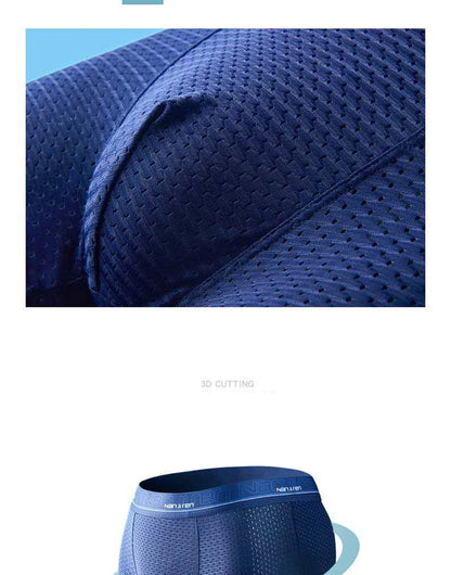 4pcs Men's Boxer Silk Plus Size Breathable Briefs