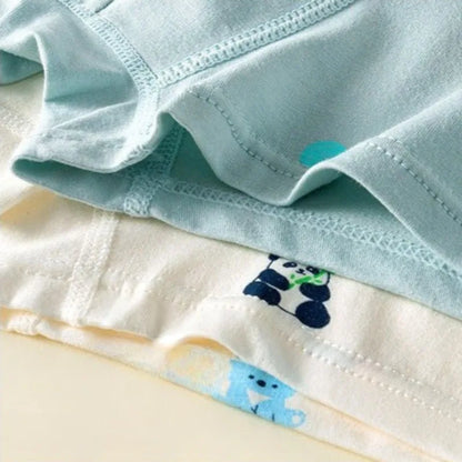 4PCS Boys Cotton Antibacterial Cute Cartoon Breathable Underwear