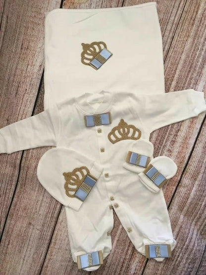 5 Pcs Girl/Boy Hospital Exit Newborn Bling Outfits