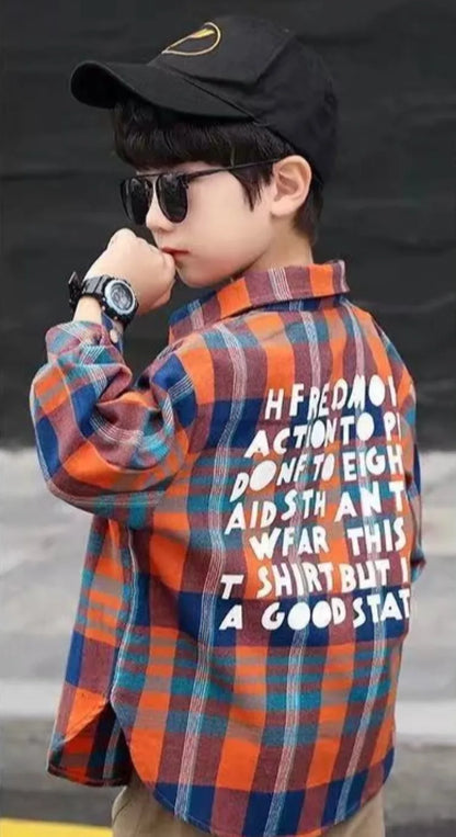 Boys' Long Sleeve Checkered Shirt for Toddler