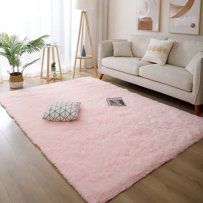White Fluffy Modern Home Decor Rug Non-Slip