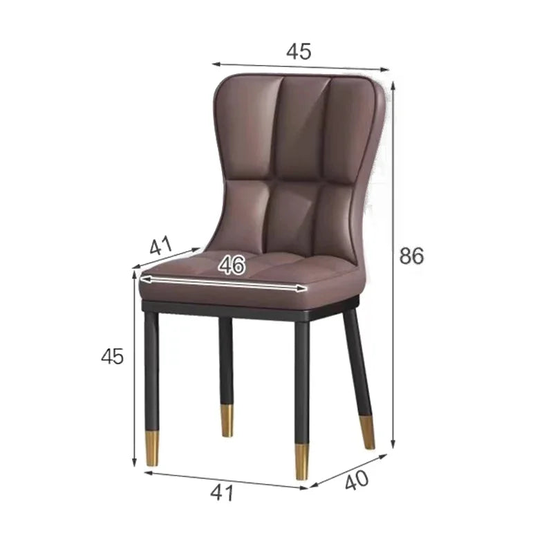Italian Backrest Luxury Dining Chair Modern Retro