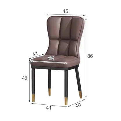 Italian Backrest Luxury Dining Chair Modern Retro
