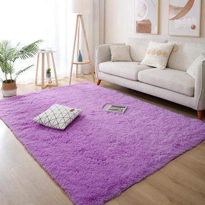 White Fluffy Modern Home Decor Rug Non-Slip