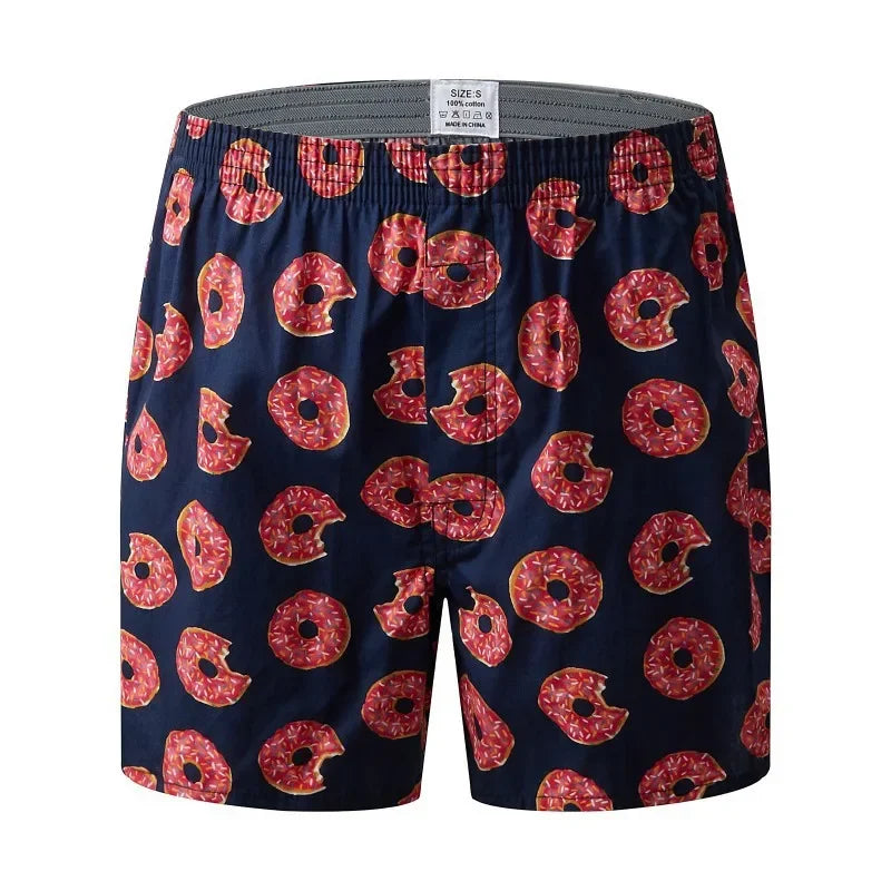 1PC 100% Cotton Men's Loose Boxer Briefs Underwear