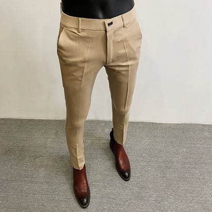 Men Stretch Slim Formal Casual Pants Fashion