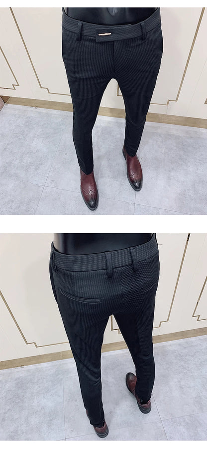 Men Stretch Slim Formal Casual Pants Fashion