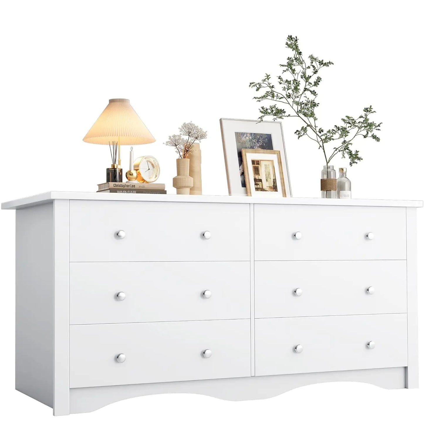 Black 6 Drawer Storage Chest of Drawers