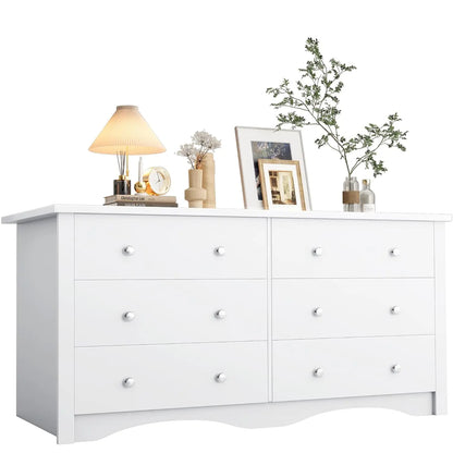 Black 6 Drawer Storage Chest of Drawers