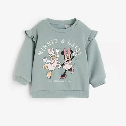 2 Pcs Girls Print Sweatshirt+pants Cartoon Fashion