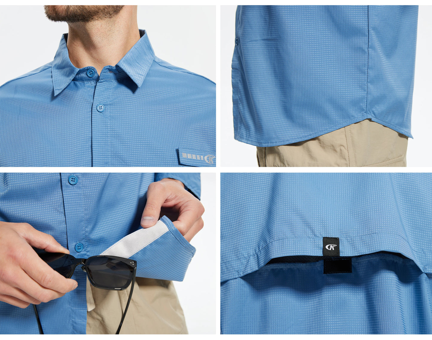 Men's UPF 50+ Casual Long Sleeve Fishing Shirts