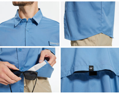 Men's UPF 50+ Casual Long Sleeve Fishing Shirts