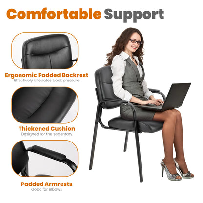 Pu Leather Office Waiting Room Guest Chair