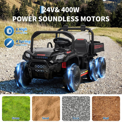 24V 4WD Electric Ride-on Dump Truck For Kids