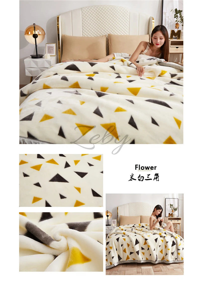 European Style Warm Raschel Blanket Weighted Comforter