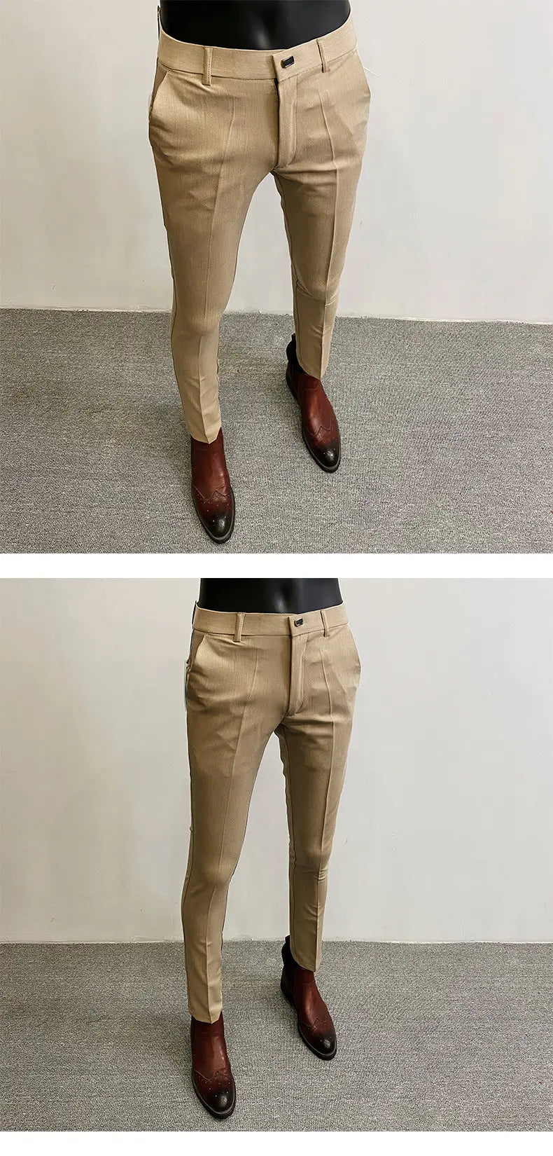 Men Stretch Slim Formal Casual Pants Fashion
