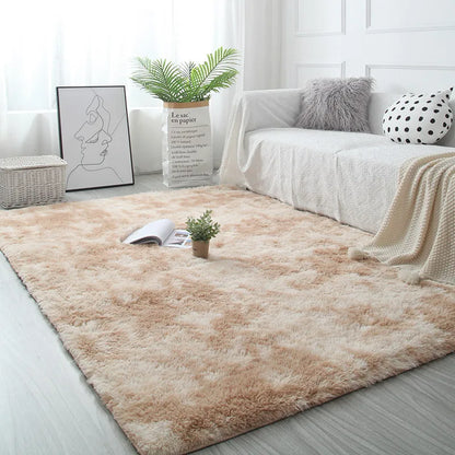 White Fluffy Modern Home Decor Rug Non-Slip