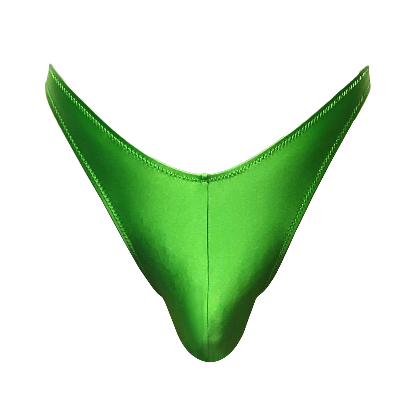 Young Men Low Rise V-shaped Thongs Satin