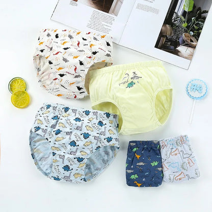 5-Pack Boys Cotton Underwear Toddler Dinosaur Briefs
