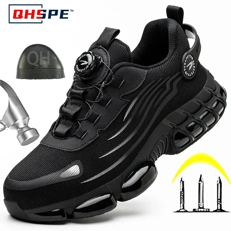 Safety Shoes Men Anti-smash Anti-puncture Work Shoes