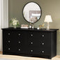 Black 6 Drawer Storage Chest of Drawers