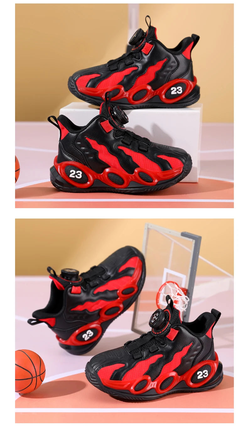 Fashion Basketball Shoes High-top PU Leather