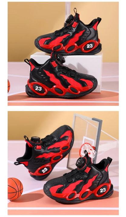 Fashion Basketball Shoes High-top PU Leather