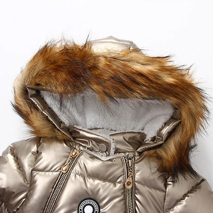 Boy/Girl Newborn Romper Thicken Waterproof Snowsuit Hoodied