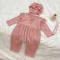 Baby Girls Long Sleeve Flower Embroidery Jumpsuit