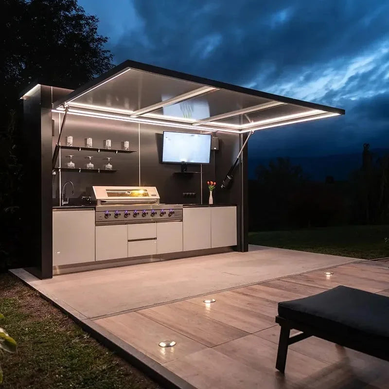 Outdoor Kitchen Pods BBQ Cooking Cabin with Electrical