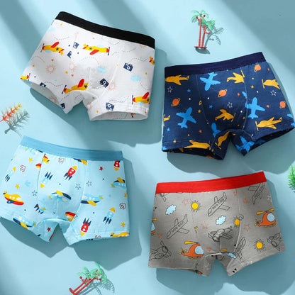 12 pcs Boys Boxer Briefs Cartoon Sets
