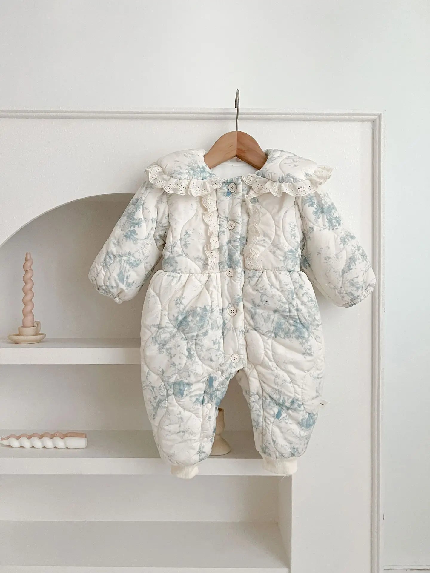 Infant Baby Girls Long Sleeve Cotton Jumpsuit