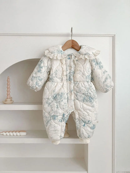 Infant Baby Girls Long Sleeve Cotton Jumpsuit